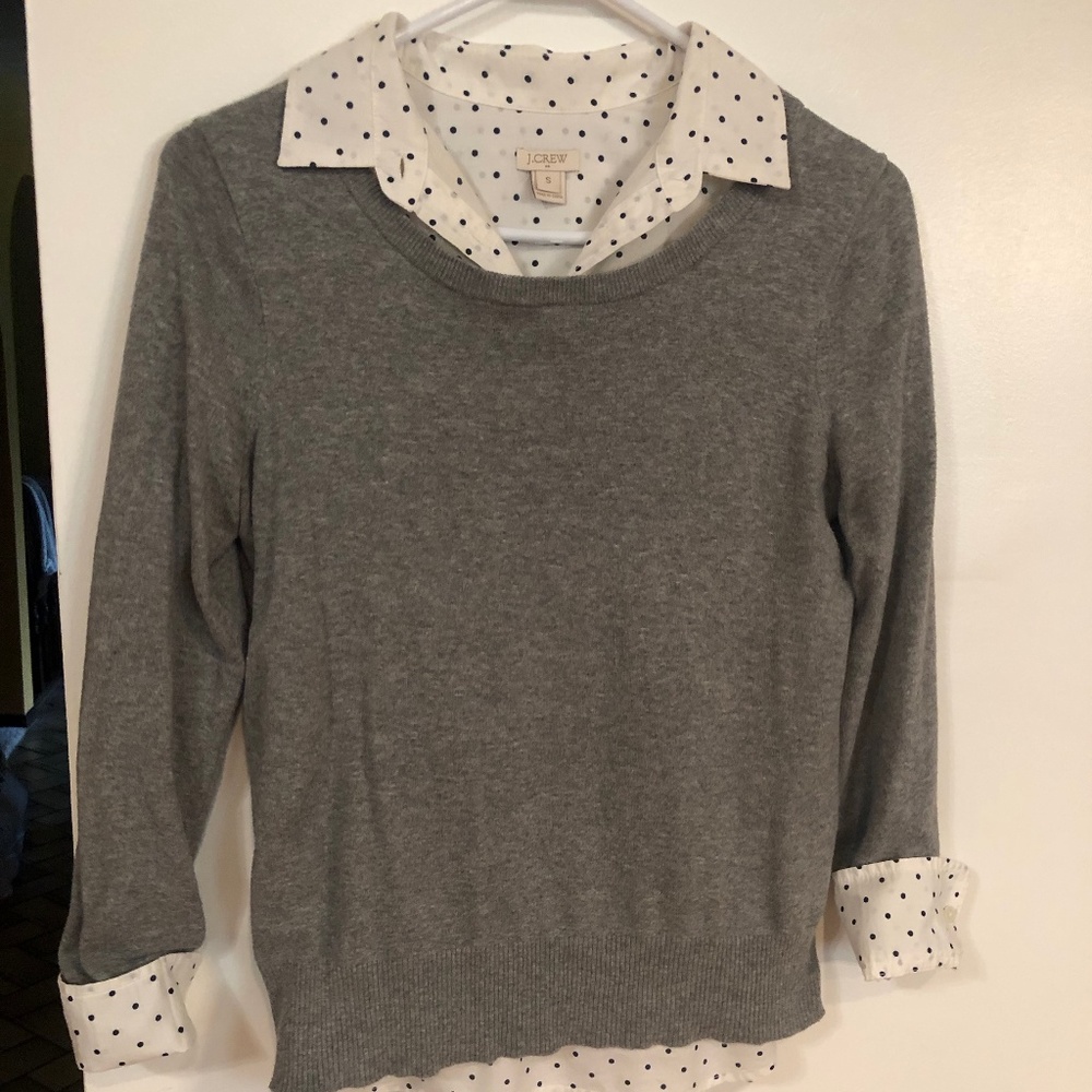 J Crew Button Down Collared Top